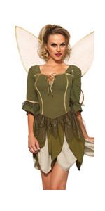 Ladies Fairy Nymph Pixie Halloween Fancy Dress Costume Outfit UK 8-26 Plus Size